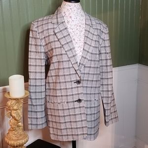 Sag Harbor Prophecy Blazer size 14 plaid NWT